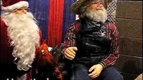 HAUNTEDPROPS.COM ANIMATED FARMER & CHICKEN