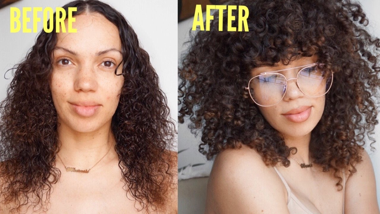 how to : diy curly bangs | spring hair refresh w/curls - youtube