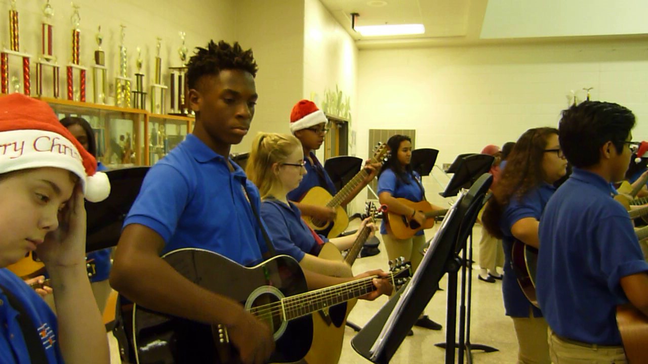 Jingle Bell Rock Trickum Middle School Orchestra and Guitar 201611