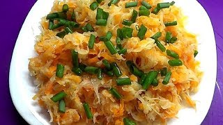 Полезная вкусная квашеная капуста без соли и сахара