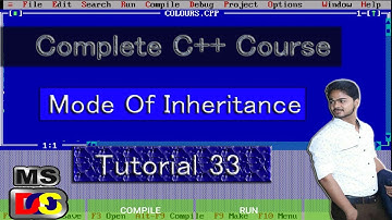 Mode Of Inheritance |  turbo c++ tutorial for beginners | turbo c++ full course #33