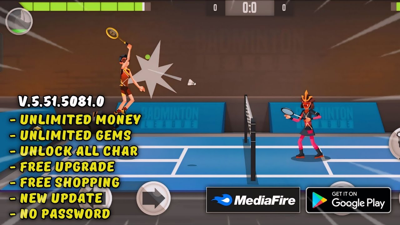 Download Badminton League Mod Apk Versi Terbaru 2025 Unlimited Money