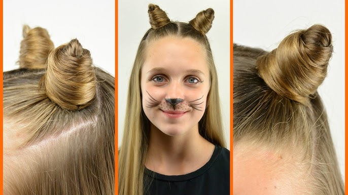 Braided {Kitty} Cat Ears  Halloween Hairstyles - Cute Girls Hairstyles