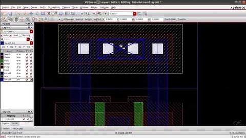 Layout Design of CMOS NAND Gate in Cadence Virtuoso