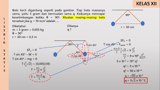 LATIHAN SOAL GAYA LISTRIK DAN TEGANGAN TALI | LISTRIK STATIS #6