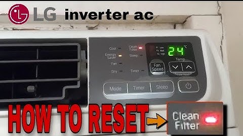 how to reset clean filter light lg window inverter AC