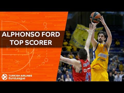 2017-18 Turkish Airlines EuroLeague Alphonso Ford Top Scorer:  Alexey Shved, Khimki Moscow region