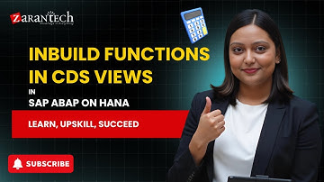 Inbuild Functions In CDS Views in SAP ABAP on HANA | ZaranTech