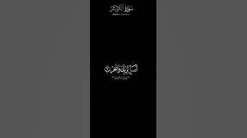 سورة الكوثر بصوت عبدالرحمن مسعد