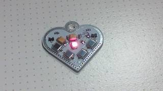 Indoor harvesting valentine solar blinking flashing heart with BPW34 photodiode