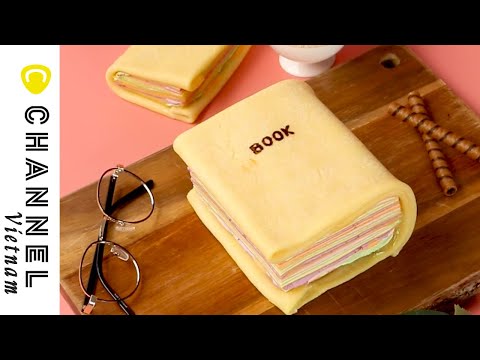 Video Quyển sách bánh crepe sữa màu pastel đẹp như mơ! - youtube