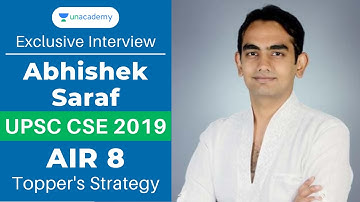 Abhishek Saraf AIR 8 UPSC 2019 Topper Interview with Dr Sidharth Arora | UPSC CSE Topper