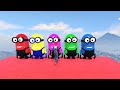 GTA 5 Epic Ragdolls | RED SPIDERMAN VS RED MINION VS GREEN MINION (Euphoria Physics/Funny Fails)#33