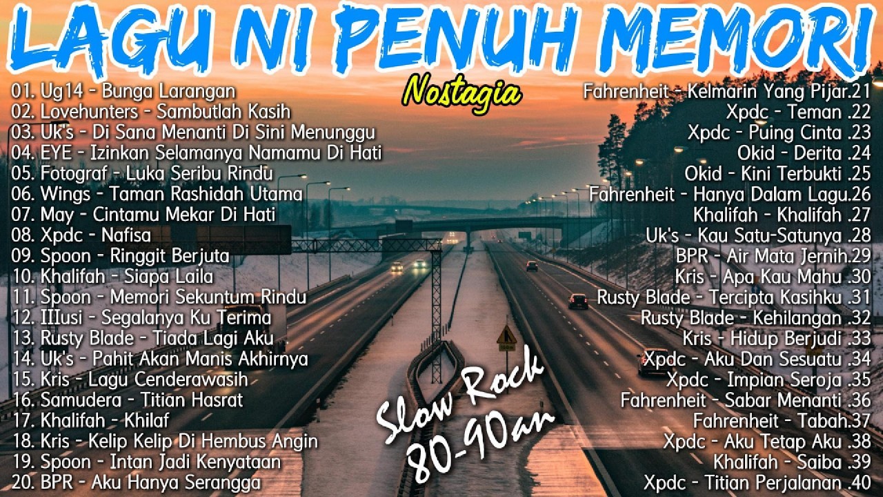 Lagu Slow Rock Malaysia Terbaik - Lagu Jiwang 80/90an - Lagu Malaysia Lama Terbaik