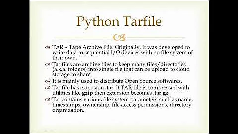 Python-Tarfile (How to create tar file with Python) - Part1