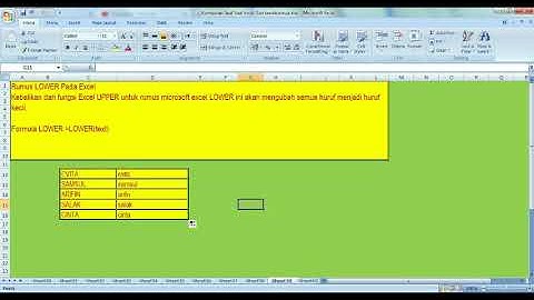 Cara Menggunakan Rumus UPPER, LOWER dan PROPER di Excel