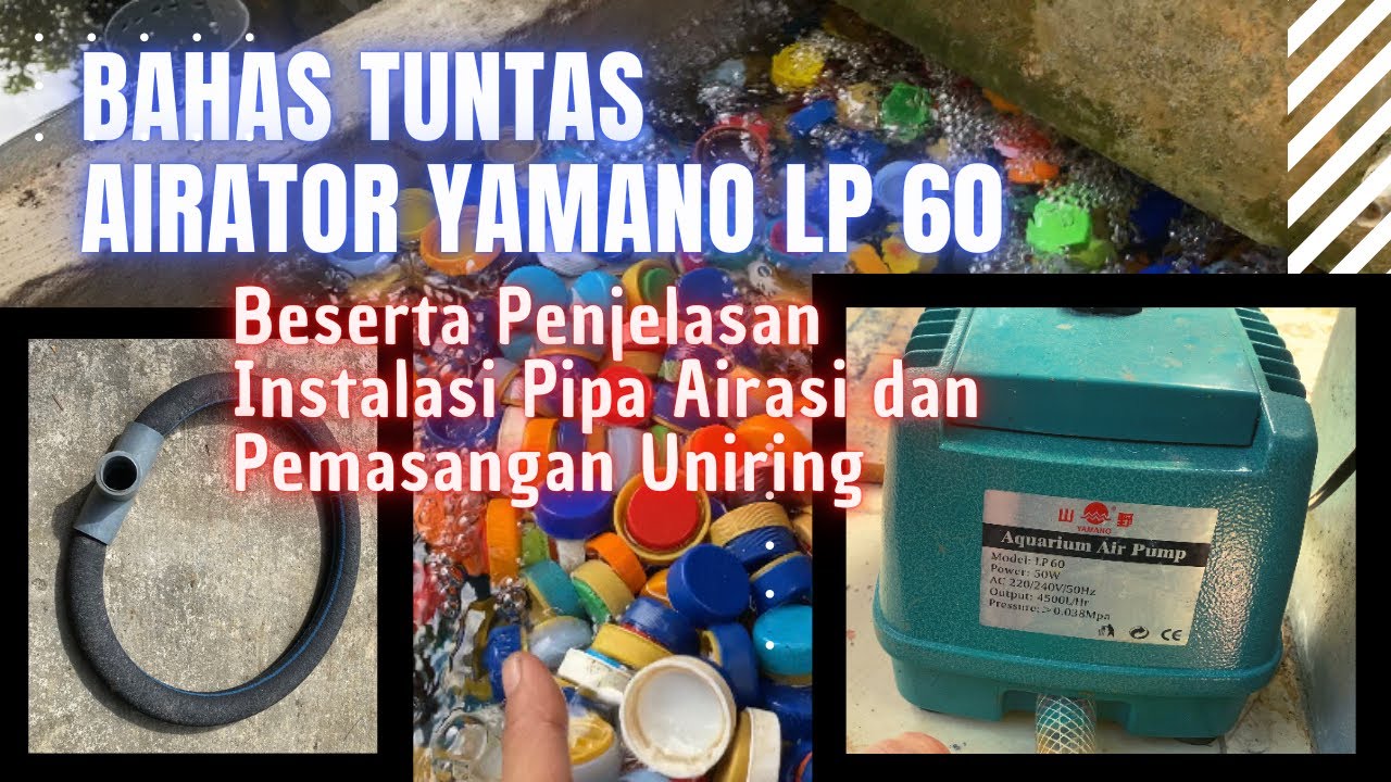 BAHAS TUNTAS AIRATOR YAMANO LP 60 || Beserta Penjelasan Instalasi Pipa Airasi dan Pemasangan Uniring