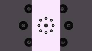 Circular Social Share Menu | Simple Radial Menu