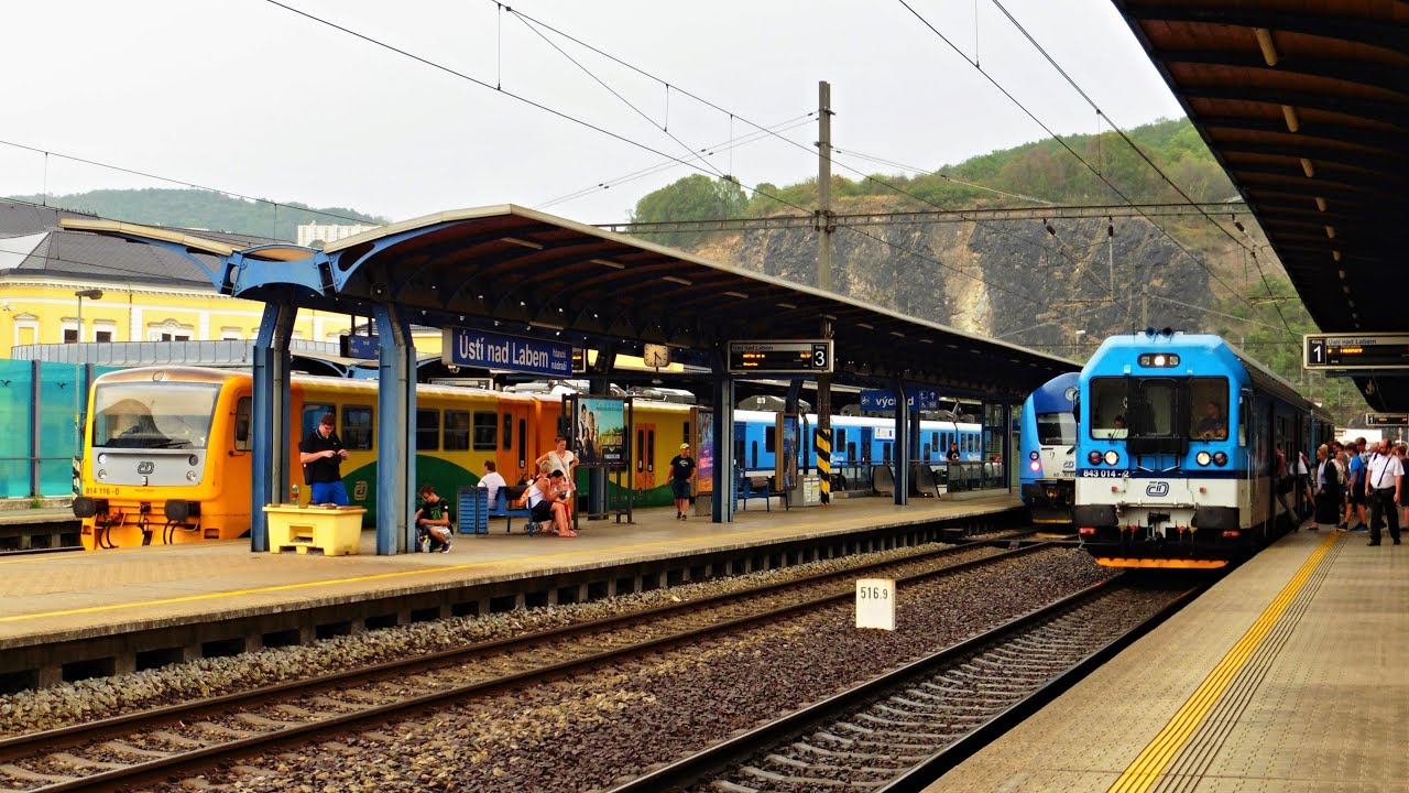 Vlaky - Ústí nad Labem hlavní nádraží - 6.8.2019