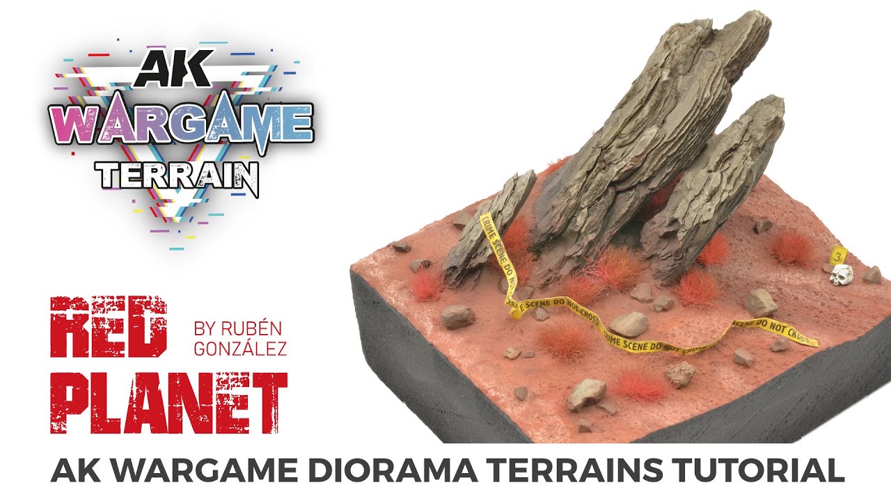 RED PLANET  AK WARGAME DIORAMA TERRAINS TUTORIAL 