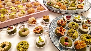 HLOU LOUZ et Pistache حلويات العيد ? حلو اللوز و الفستق التونسي بدون فرن  وبأشكال مختلفة