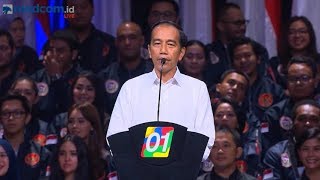 (Full) Pidato Jokowi yang Menggetarkan di Konvensi Rakyat 'Optimis Indonesia Maju'