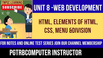 Unit -8 Web Development #pgtrb2025