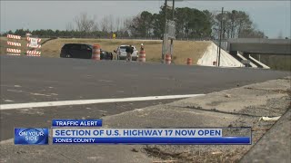 A section of the Highway 17 Bypass is now open in Jones County