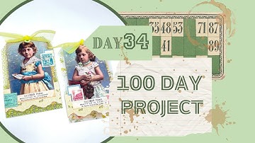 DAY 34 - VELLUM TAGS WITH A POCKET - WEEK 12  #roxysweeklychallenge #the100dayproject #papercraft