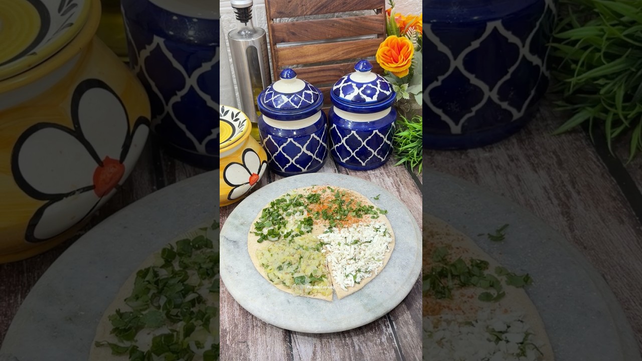 ⁣4 in One Paratha❤️ #ytshorts #food #reel #cooking