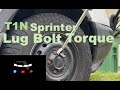 Wheel Lug Torque - T1N Sprinter 2500