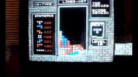 NES Tetris - 674,380 @ Level 19 transition