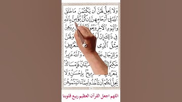 سورة البقرة من الاية 223 الي 228 #اكسبلور #المصحف #memorizequran