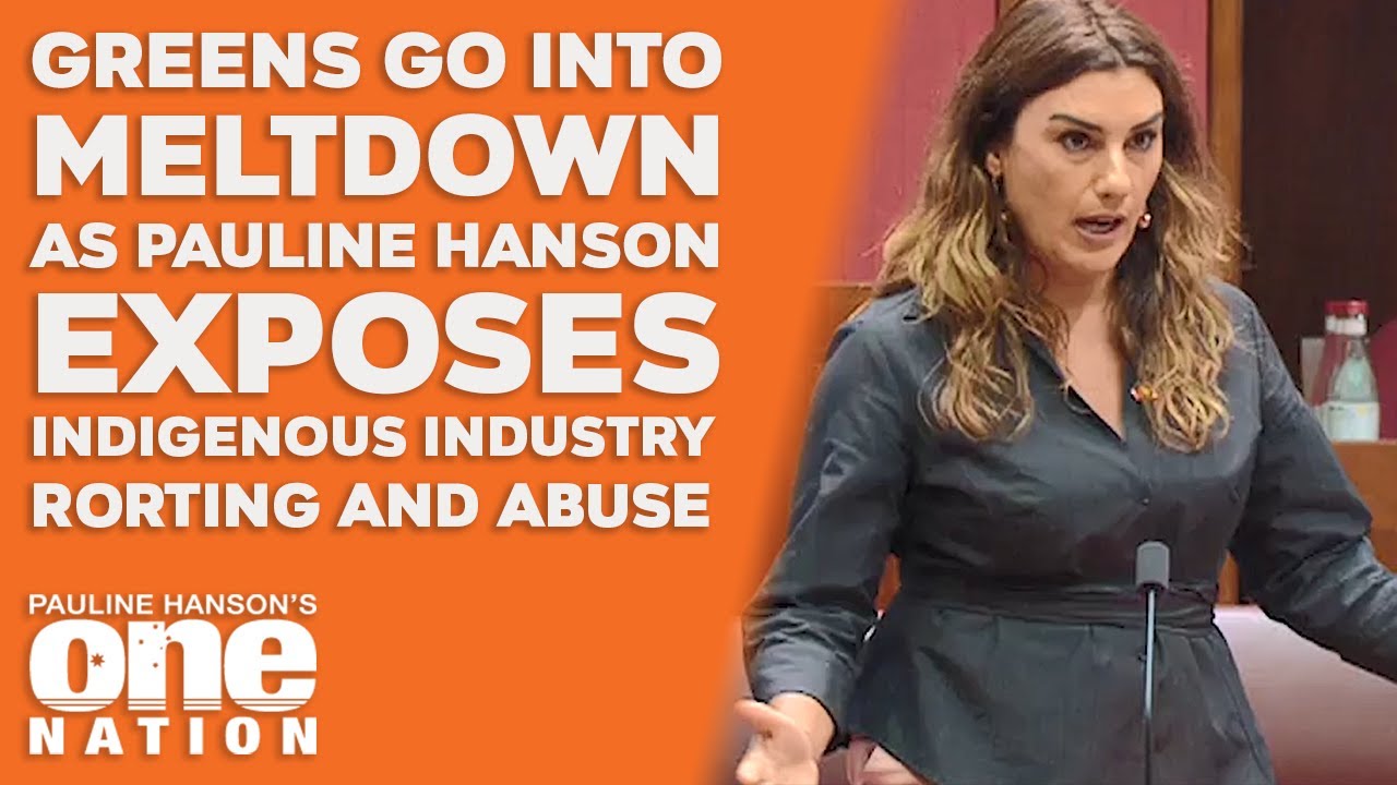 Greens MELTDOWN As Pauline Hanson Exposes Indigenous Industry Rorting and Abuse