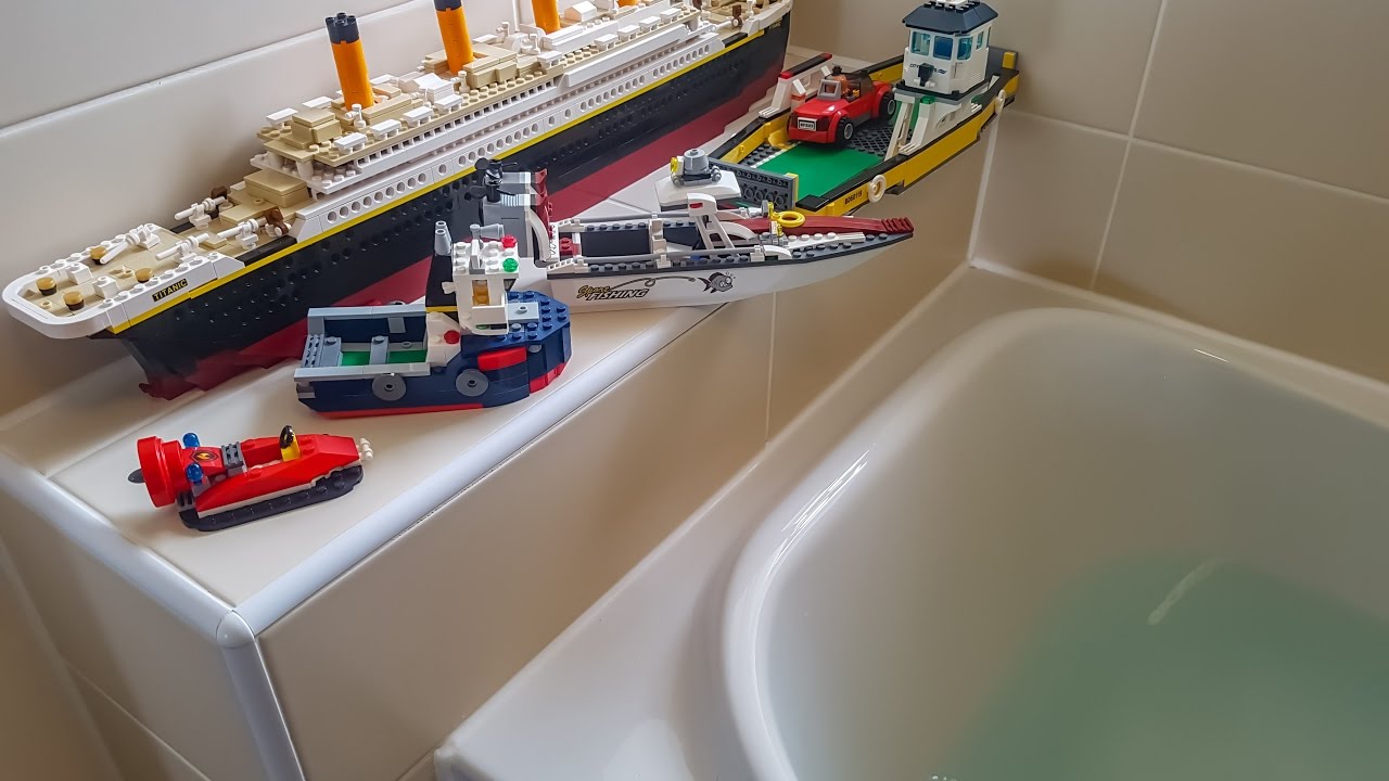 lego boat floats on water