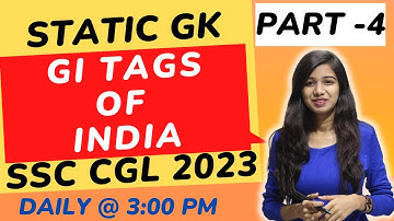 GI Tags 2022 - 2023 | Geographical Indications | With Memory Tricks || Static GK