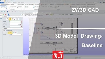 ZW3D คู่มือ สอนการใช้งาน Drawing - Dimension - Baseline