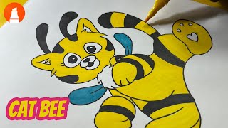 How to draw 😻 Cat Bee🐝 | poppy playtime character drawings - Andy Art Hub