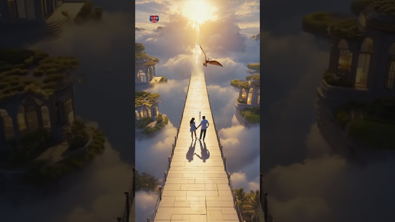 Reunion on the Cloud Bridge ☁️💫 | Emotional Heavenly Embrace in the Sky | AI Cinematic Short  