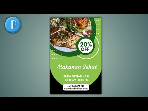 TUTORIAL PIXELLAB DESAIN POSTER MAKANAN  SEHAT DESIGN 