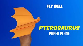 pterosaurus Paper plane ! How to make a paper airplane Like Bird or Dragon - Easy Tutorial