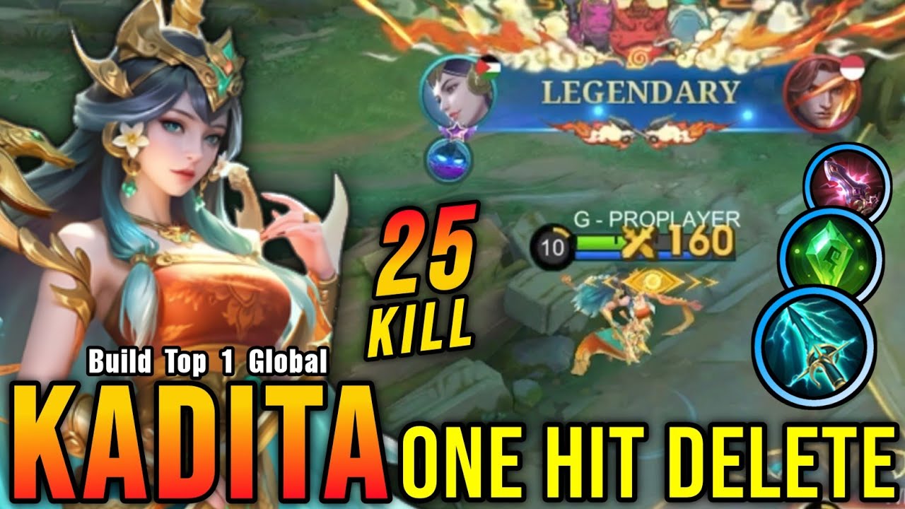 25 Kills + MANIAC!! Best Kadita One Hit Build and Emblem!! - Build Top 1 Global Kadita ~ MLBB