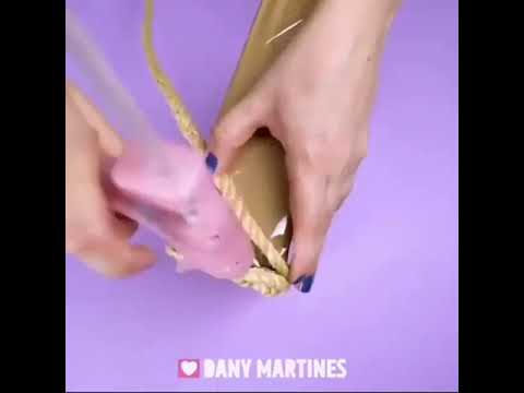 Классная пляжная сумка из коробки и веревки