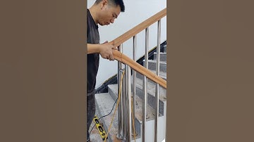 The Process Of Craftsmen Making Wooden Stair Handrails