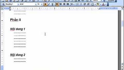 Tạo mục lục tự động trong Microsoft Office Word
