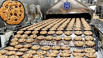 How Millions of Chocolate Chip Cookies Are Made in Factory  | Automatic Cookie Factory Process