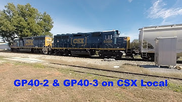 GP40-2 6041 (B&O) and GP40-3 6509 (Georgia Railroad) Paired on Long CSX Local - 2018