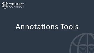 Witherby Connect Annotation Tools