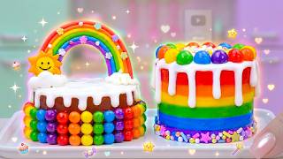 🍇Miniature Fruits Jelly Cake 🌸 Rainbow Dessert Decorating | Tinysugar Cakes