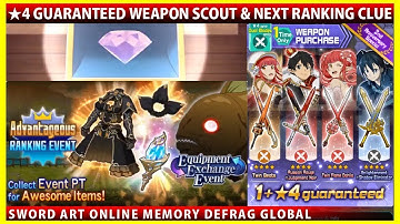 The Next Ranking Event Clue & At Least 4stars Guaranteed Weapon Scout (SAOMD Memory Defrag)